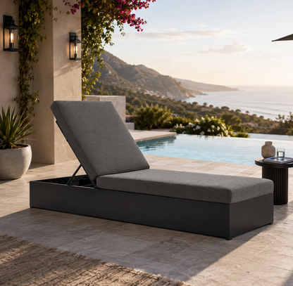 Tahoe Outdoor Patio Powder-Coated Aluminum Chaise Lounge Chair by Modway