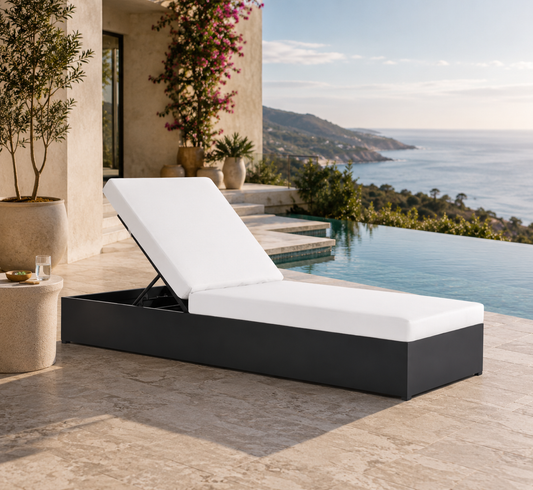 Tahoe Outdoor Patio Powder-Coated Aluminum Chaise Lounge Chair by Modway