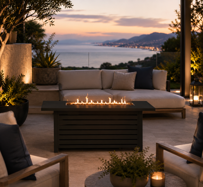 Propane / Gas Outdoor Fire Pit Table With Lid