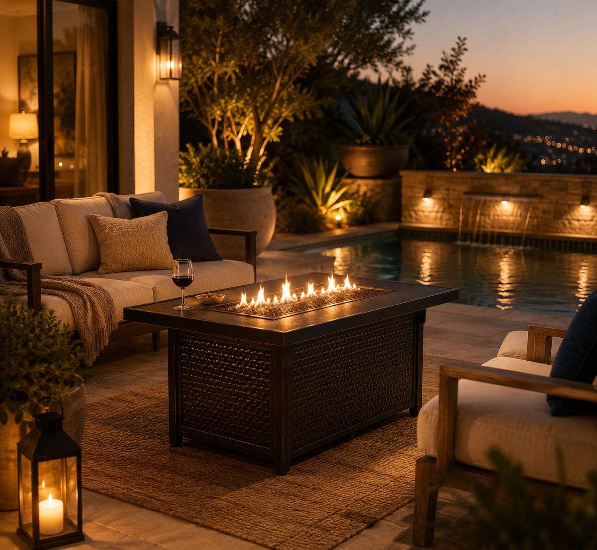 Weyland Rectangle Aluminum LPG Fire Pit