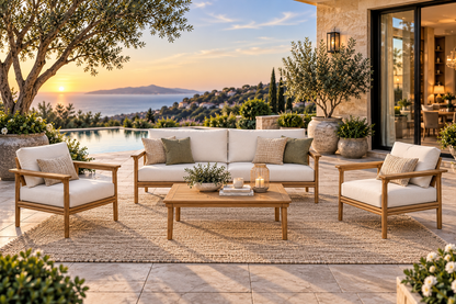 Wren 4-Piece Outdoor Patio Teak Wood Furniture Set by Modway