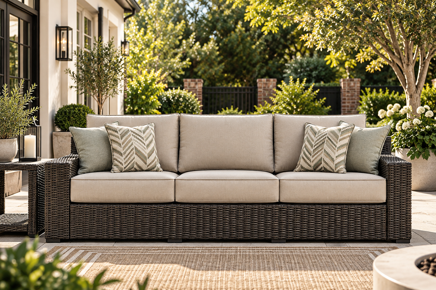 Coastline Bay - Sofa With Cushion - Brown