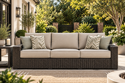 Coastline Bay - Sofa With Cushion - Brown