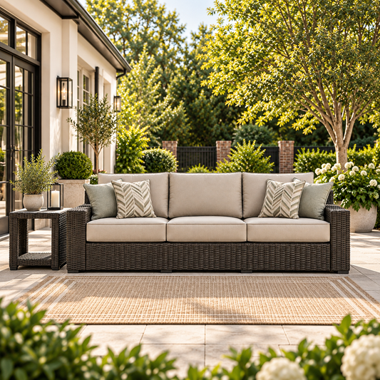 Coastline Bay - Sofa With Cushion - Brown