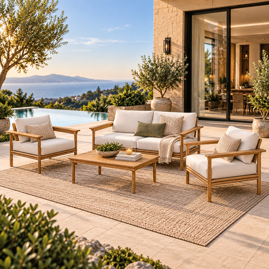 Wren 4-Piece Outdoor Patio Teak Wood Furniture Set by Modway