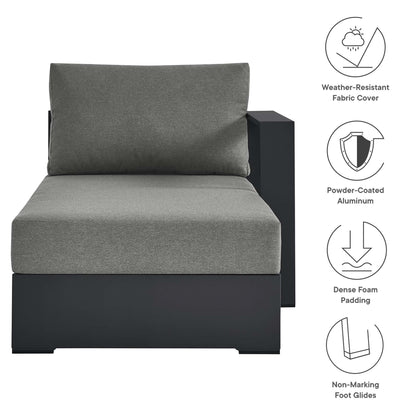 Tahoe Outdoor Patio Powder-Coated Aluminum Right-Facing Chaise Lounge