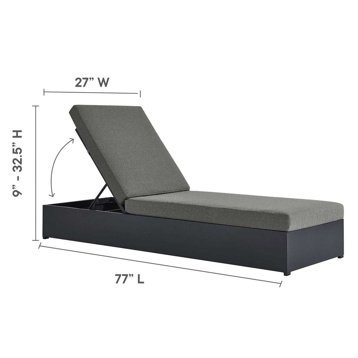 Tahoe 3-Piece Outdoor Patio Chaise Lounge Set