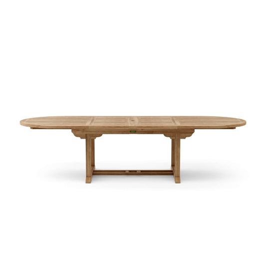 BAHAMA 117″ OVAL DOUBLE EXTENSION TABLE EXTRA THICK