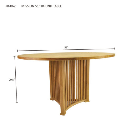 MISSION 51″ ROUND TABLE