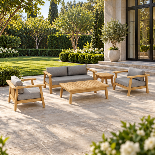 Anderson Teak Palermo 5-Piece Deep Seating Set — Loveseat (SET-322)