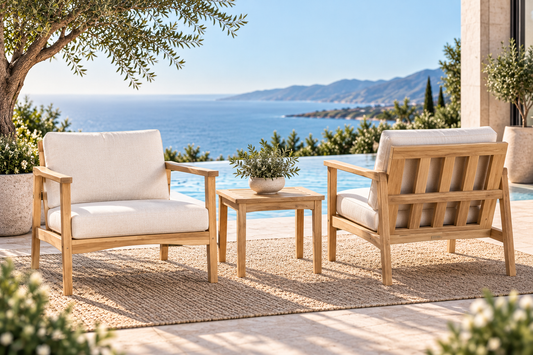 Anderson Teak Amalfi 3-Piece Teak Deep Seating Set