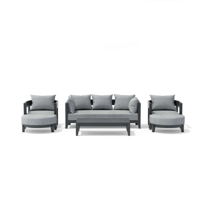 SET-171-AL 6-PC CORONADO ALUMINUM DEEP SEATING SET