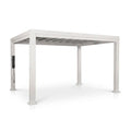 Outdoor Pergola Kit Built for All-Weather Durability, 14x10 Galvanized Steel Frame, Shade Sail Canopy, Powerport