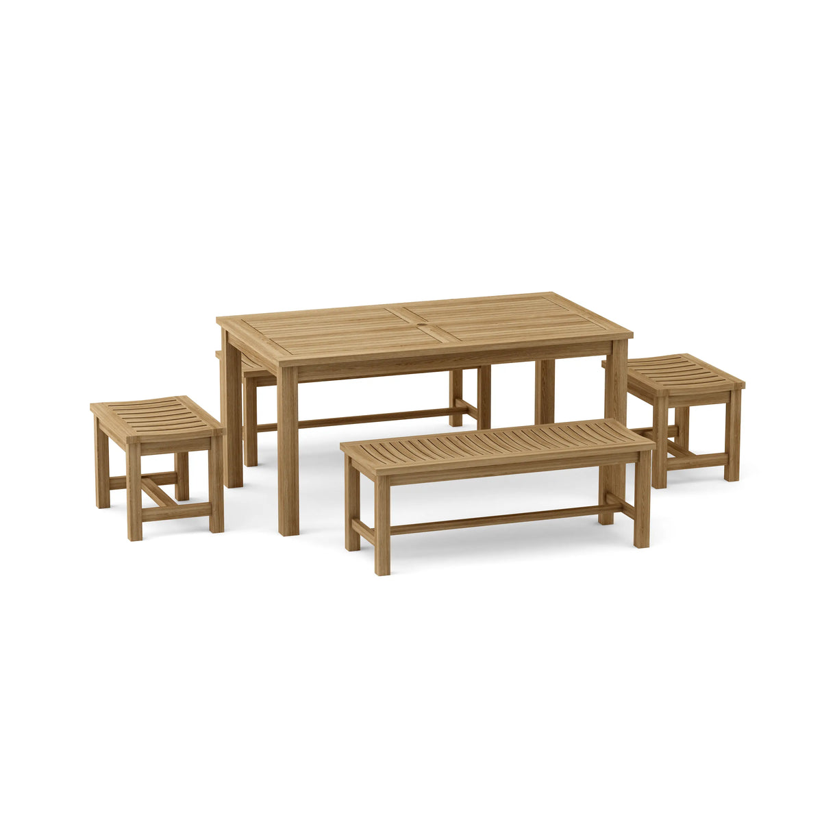 Anderson Teak Montage Madison 5-Piece Teak Bench Dining Set — supplier product photograph 4