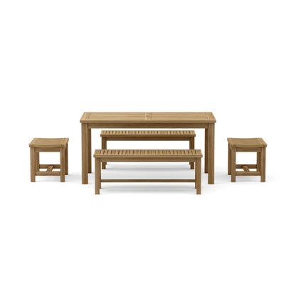 Anderson Teak Montage Madison 5-Piece Teak Bench Dining Set — supplier product photograph 5