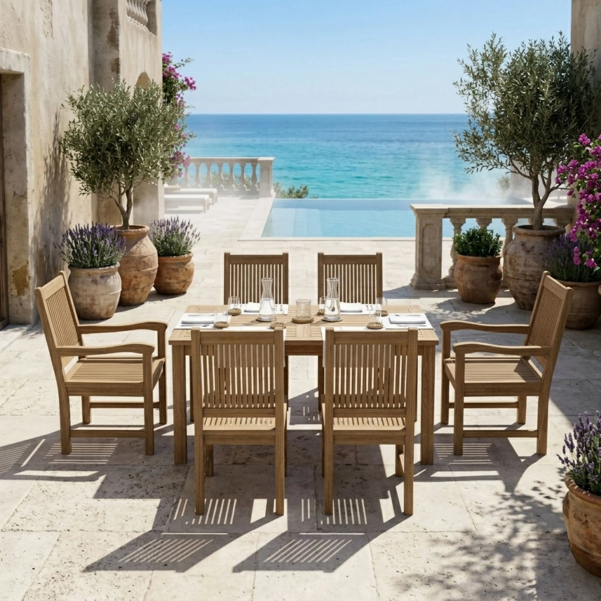 Anderson Teak Montage Chester 7-Piece Teak Dining Set — supplier product photograph 2