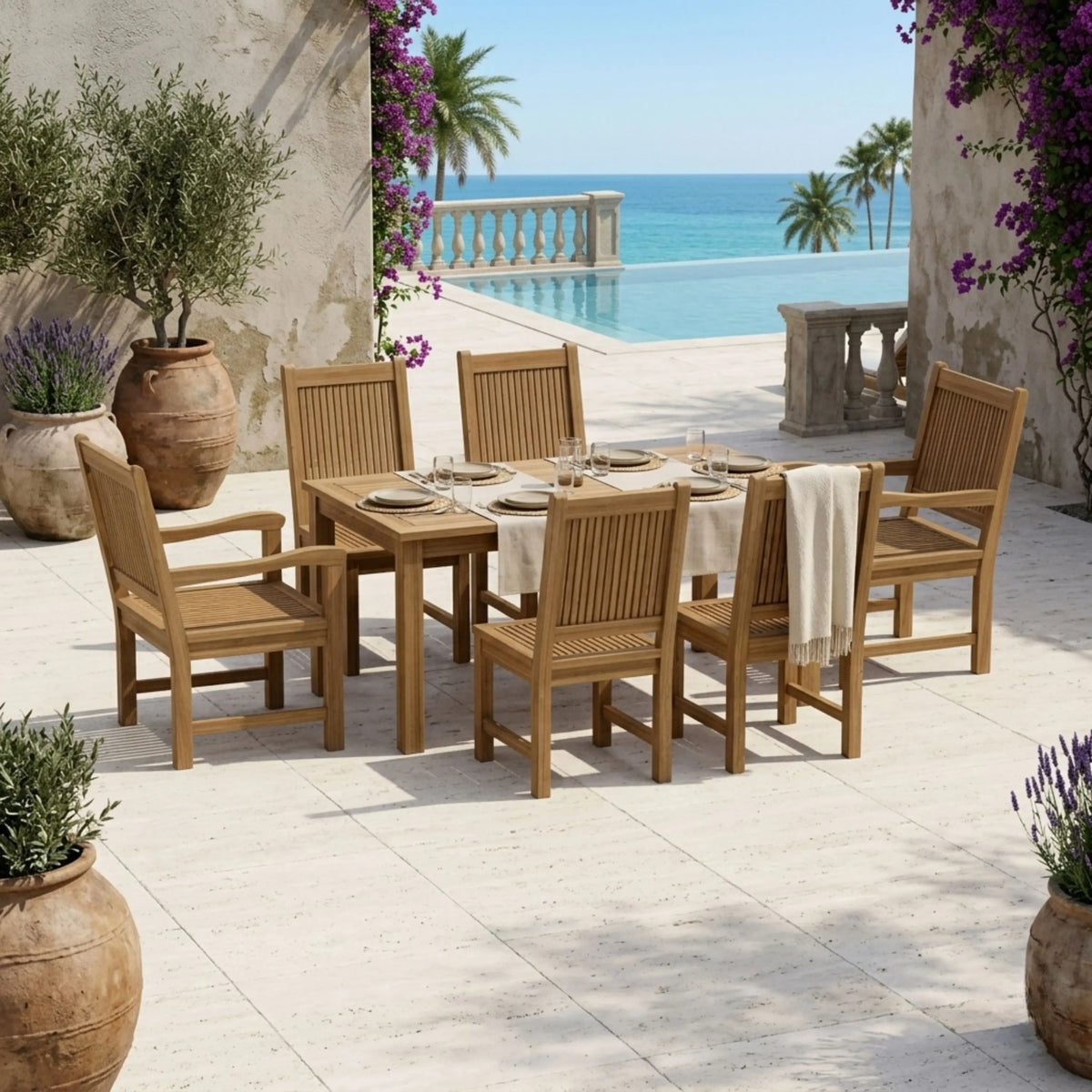 Anderson Teak Montage Chester 7-Piece Teak Dining Set — supplier product photograph 3