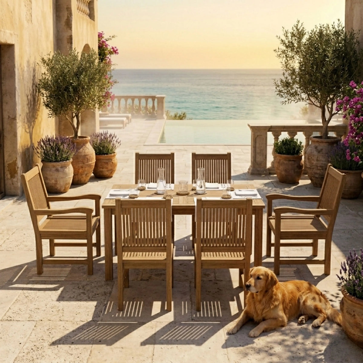Anderson Teak Montage Chester 7-Piece Teak Dining Set — supplier product photograph 4