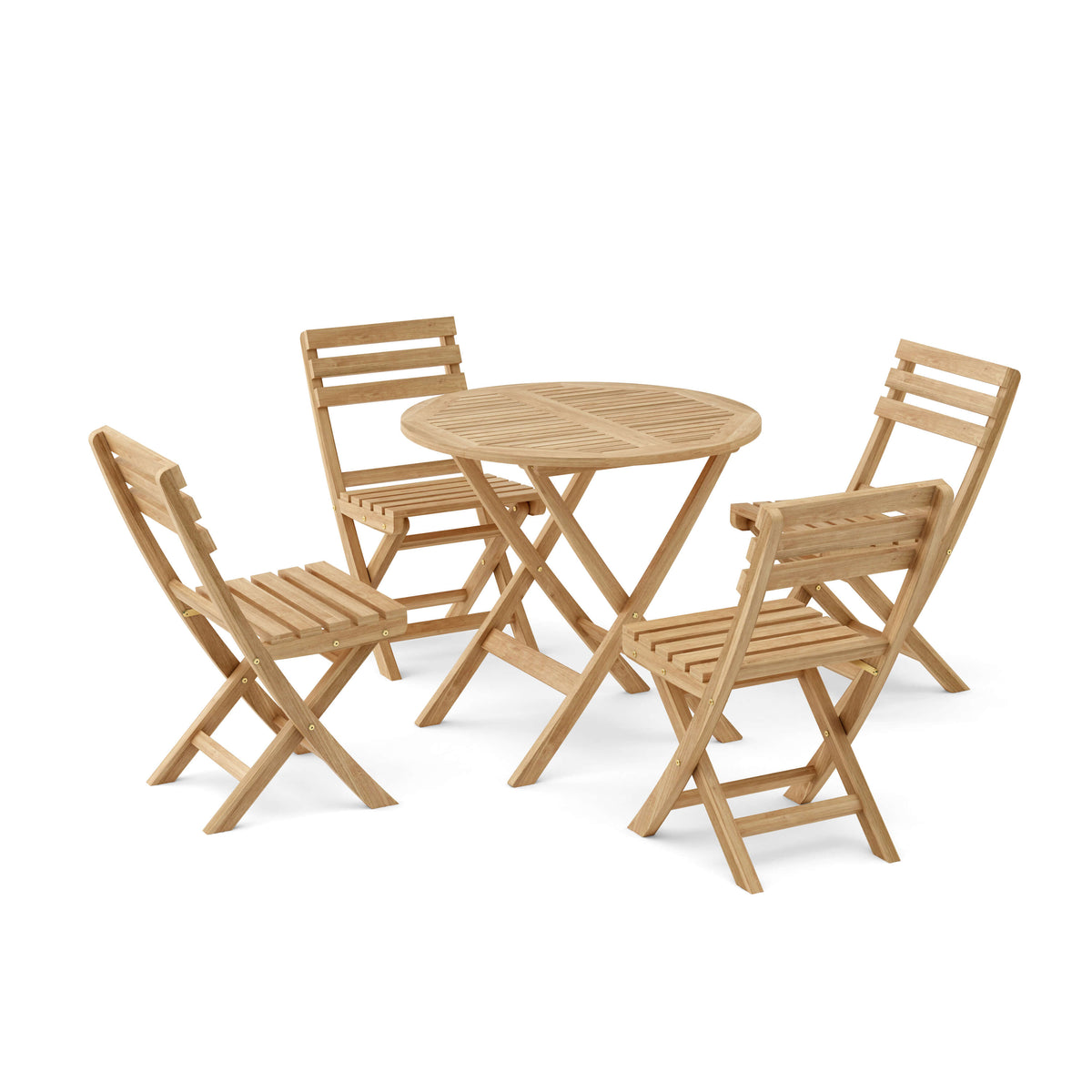 Anderson Teak Chester Alabama 5-Piece Folding Teak Bistro Set — supplier product photograph 6