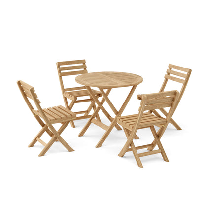 Anderson Teak Chester Alabama 5-Piece Folding Teak Bistro Set — supplier product photograph 6
