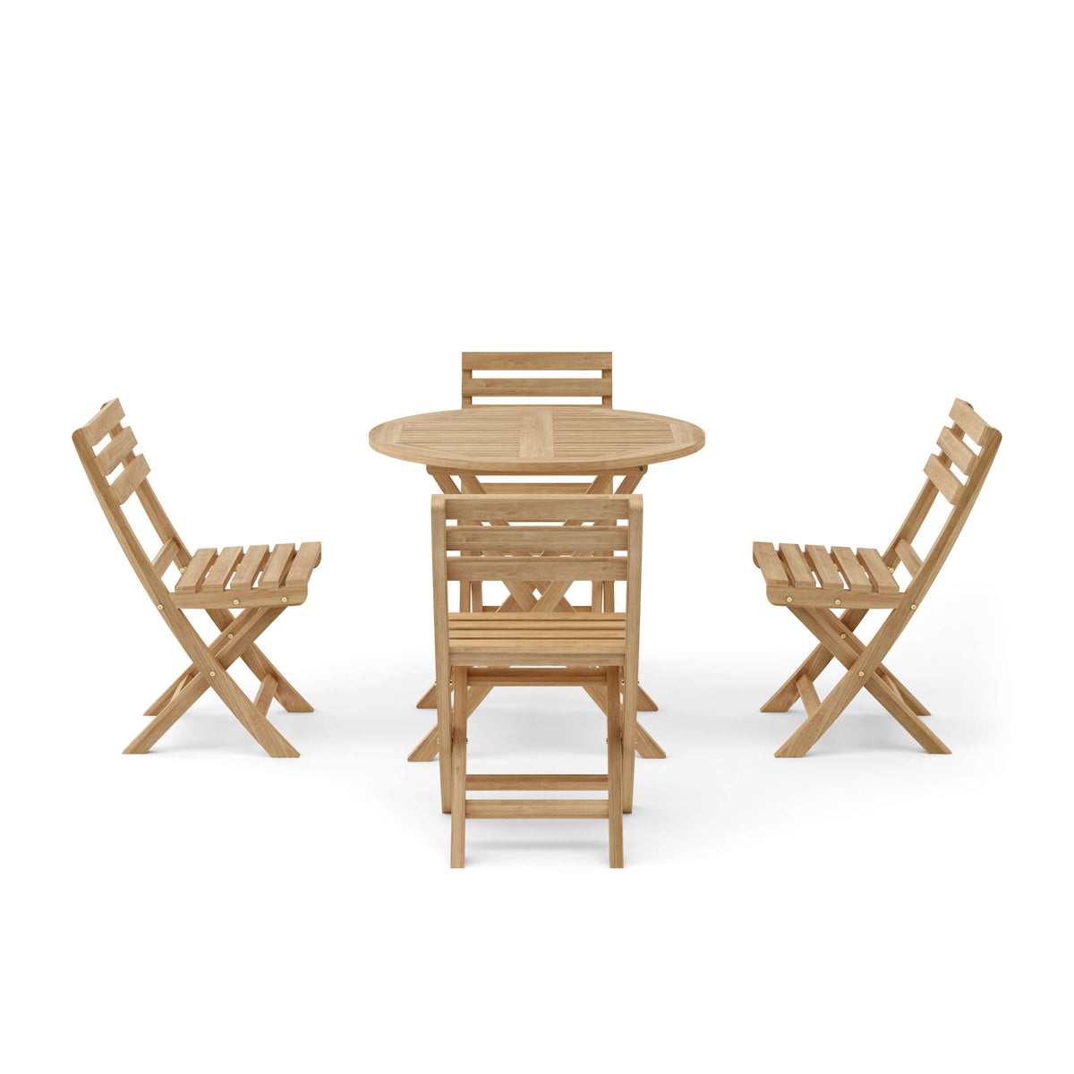 Anderson Teak Chester Alabama 5-Piece Folding Teak Bistro Set — supplier product photograph 7