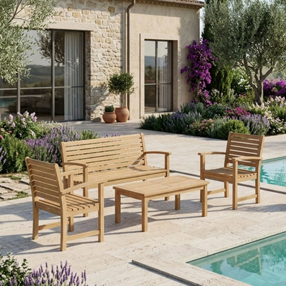 Anderson Teak Victoria 4-Piece Teak Patio Conversation Set — supplier product photograph 3