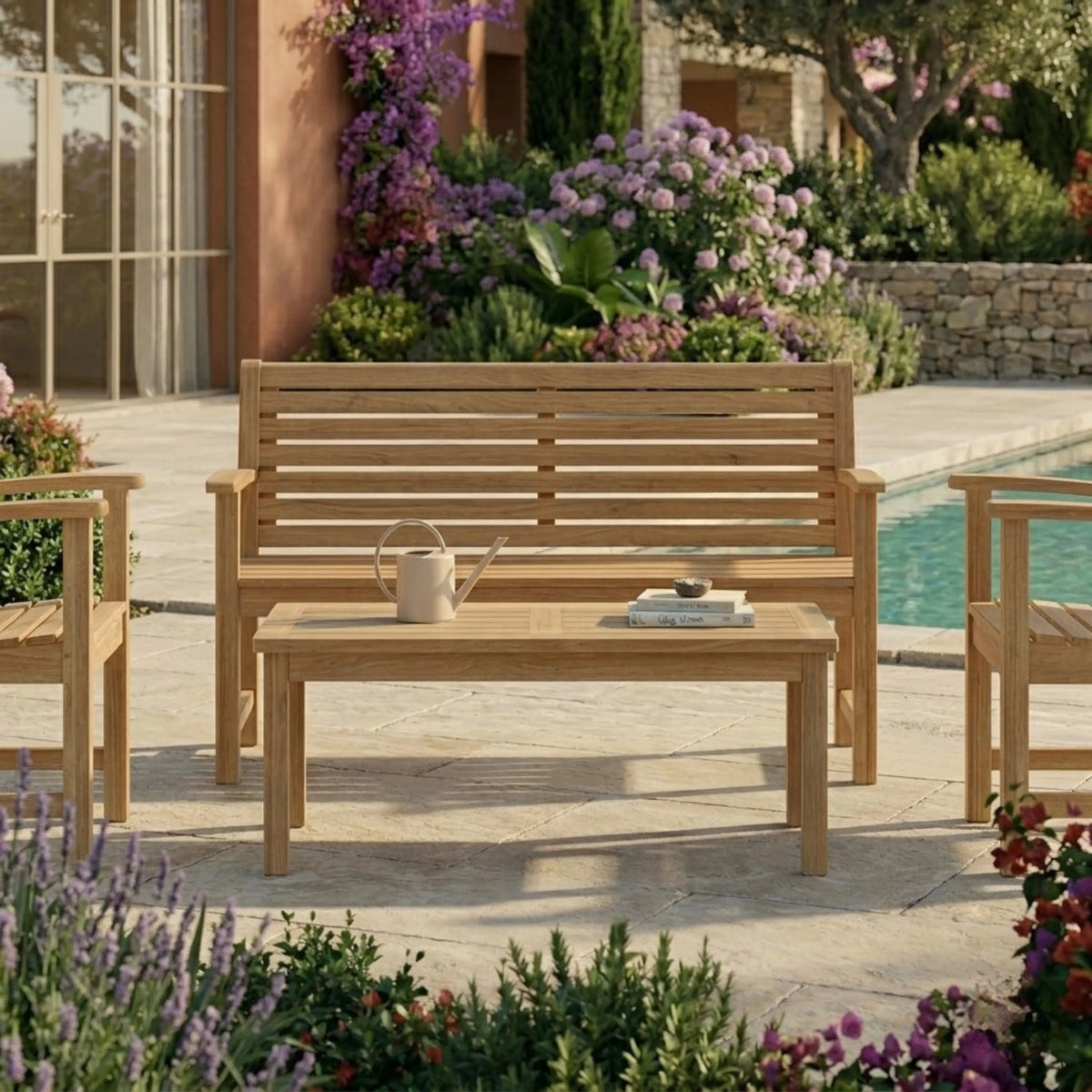 Anderson Teak Victoria 4-Piece Teak Patio Conversation Set — supplier product photograph 4