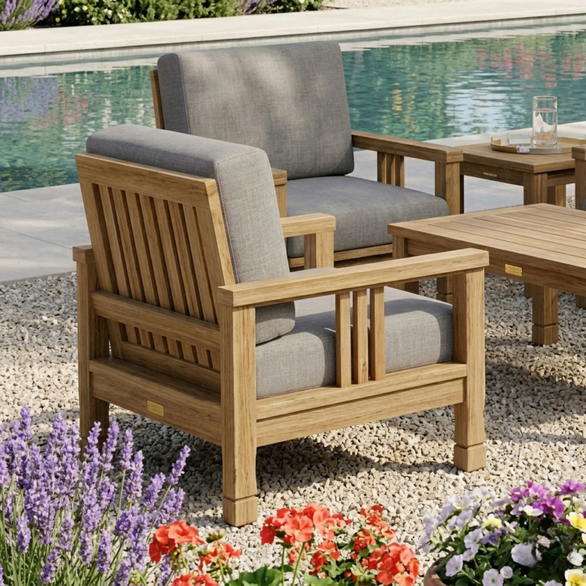Anderson Teak SouthBay 5-Piece Teak Loveseat Conversation Set — supplier product photograph 5
