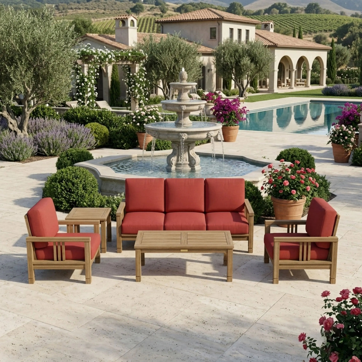 Anderson Teak SouthBay 5-Piece Teak Sofa Conversation Set — supplier product photograph 1