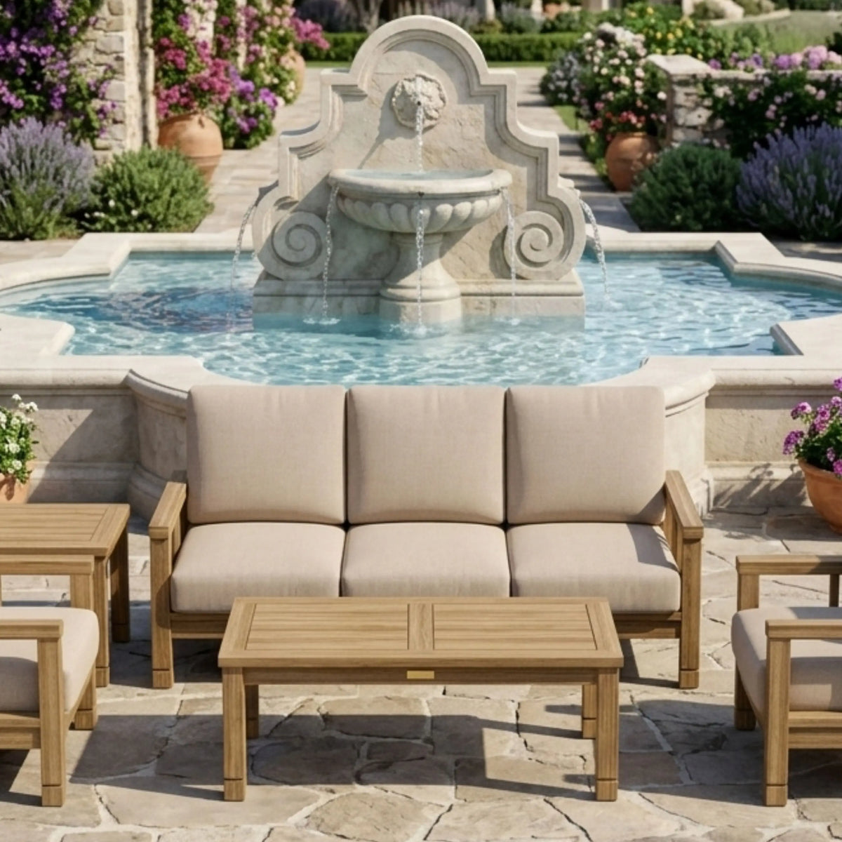 Anderson Teak SouthBay 5-Piece Teak Sofa Conversation Set — supplier product photograph 3