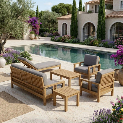 Anderson Teak SouthBay 6-Piece Teak Sofa & Sun Lounger Set — supplier product photograph 3