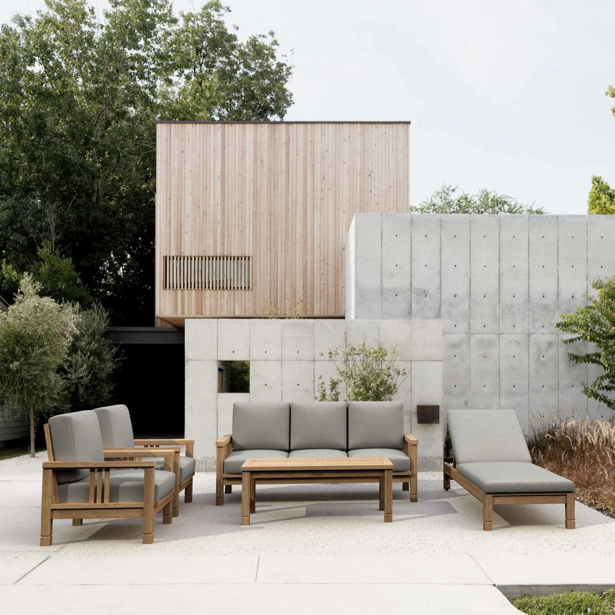 Anderson Teak SouthBay 6-Piece Teak Sofa & Sun Lounger Set — supplier product photograph 4