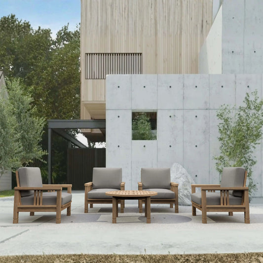 Anderson Teak SouthBay 5-Piece Teak Armchair Conversation Set — supplier product photograph 2