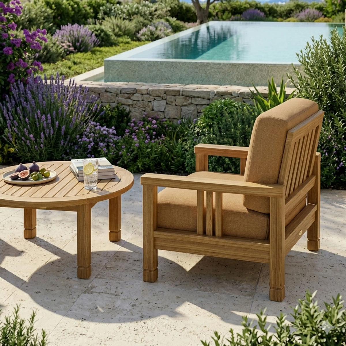 Anderson Teak SouthBay 5-Piece Teak Armchair Conversation Set — supplier product photograph 5