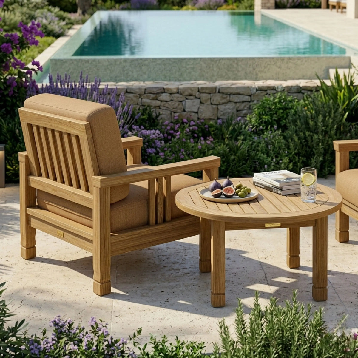 Anderson Teak SouthBay 5-Piece Teak Armchair Conversation Set — supplier product photograph 6