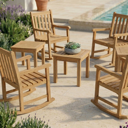 Anderson Teak Palm Beach 3-Piece Teak Rocking Chair Set — supplier product photograph 3