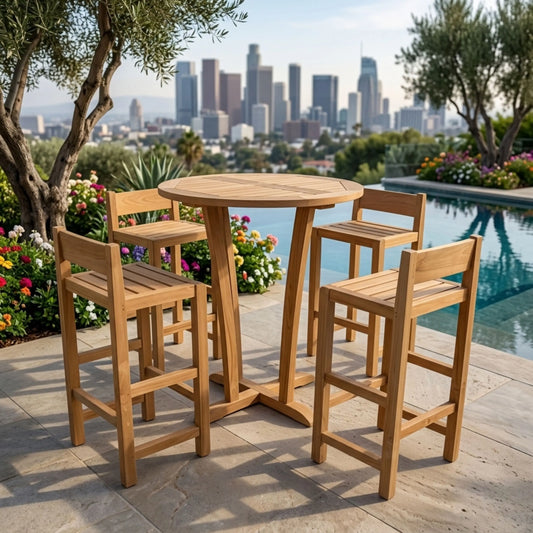 Anderson Teak Descanso Sedona 5-Piece Teak Bar Set — supplier product photograph 1