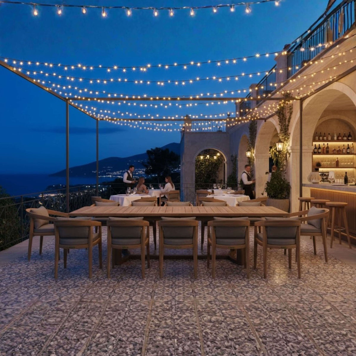 Anderson Teak Toscana 13-Piece Extendable Teak Dining Set — supplier product photograph 1