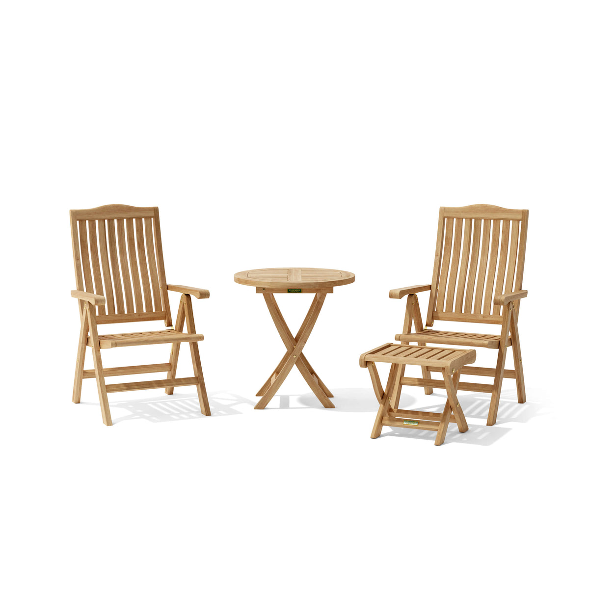 Anderson Teak Katana 4-Piece Teak Reclining Bistro Set — supplier product photograph 6
