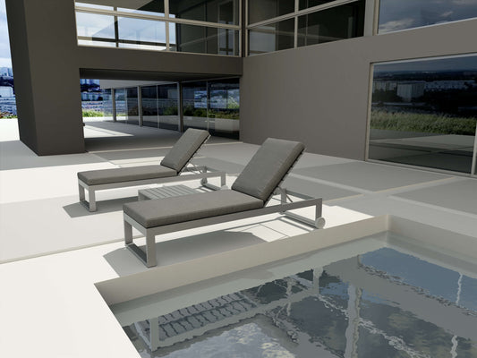 Anderson Teak Lucca 3-Piece Aluminum Sun Lounger Set — supplier product photograph 1