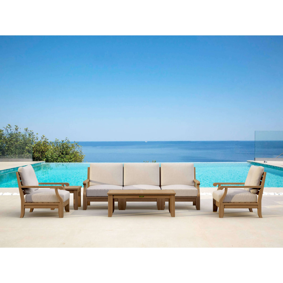 Anderson Teak Riviera 7-Piece Modular Teak Conversation Set — supplier product photograph 4