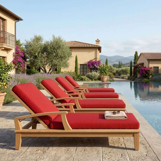 Anderson Teak Brianna Teak Sun Loungers, Set of 4 — supplier product photograph 1