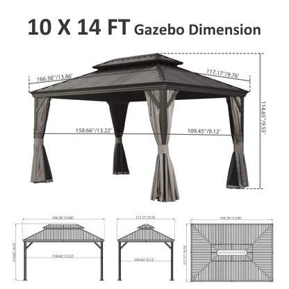10' X 14' Hardtop Gazebo