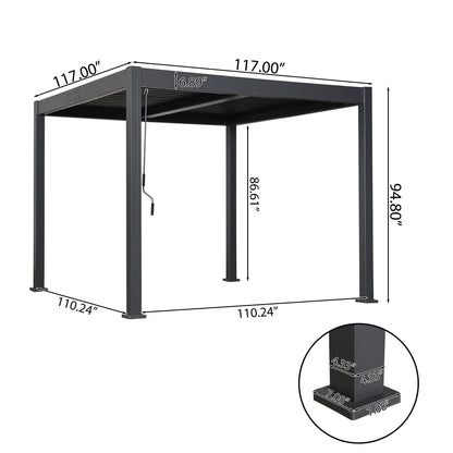 10 x 10 - Byron Outdoor Pergola