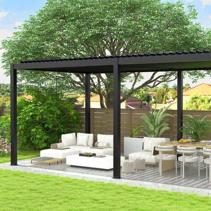 10x19 Louver Pergola Aluminium Frame & Louvers