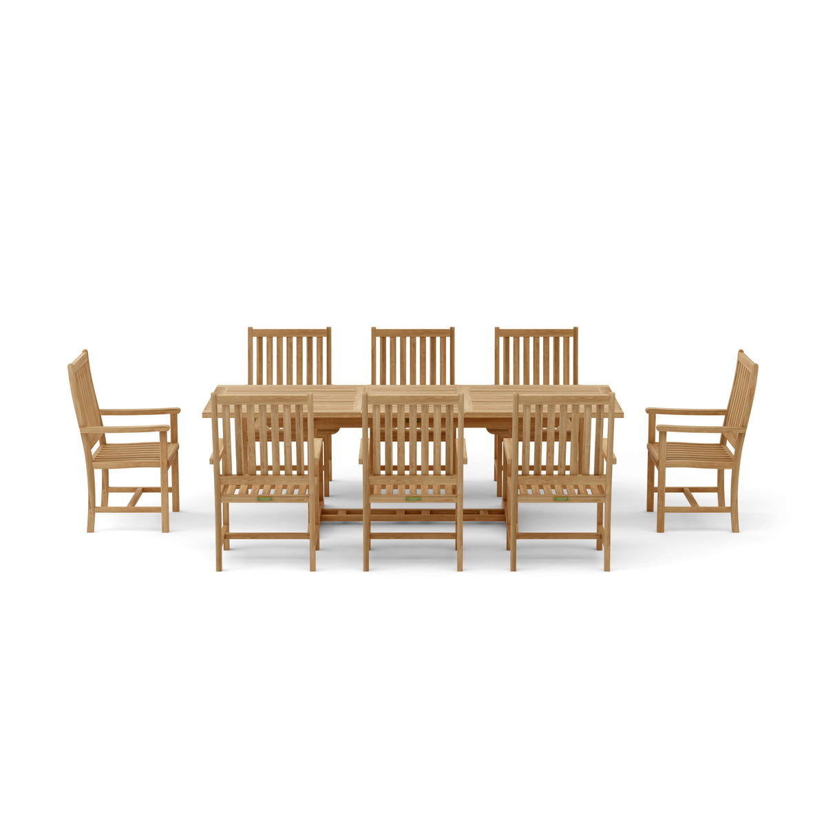 BAHAMA WILSHIRE ARMCHAIR 9-PC EXTENSION DINING SET