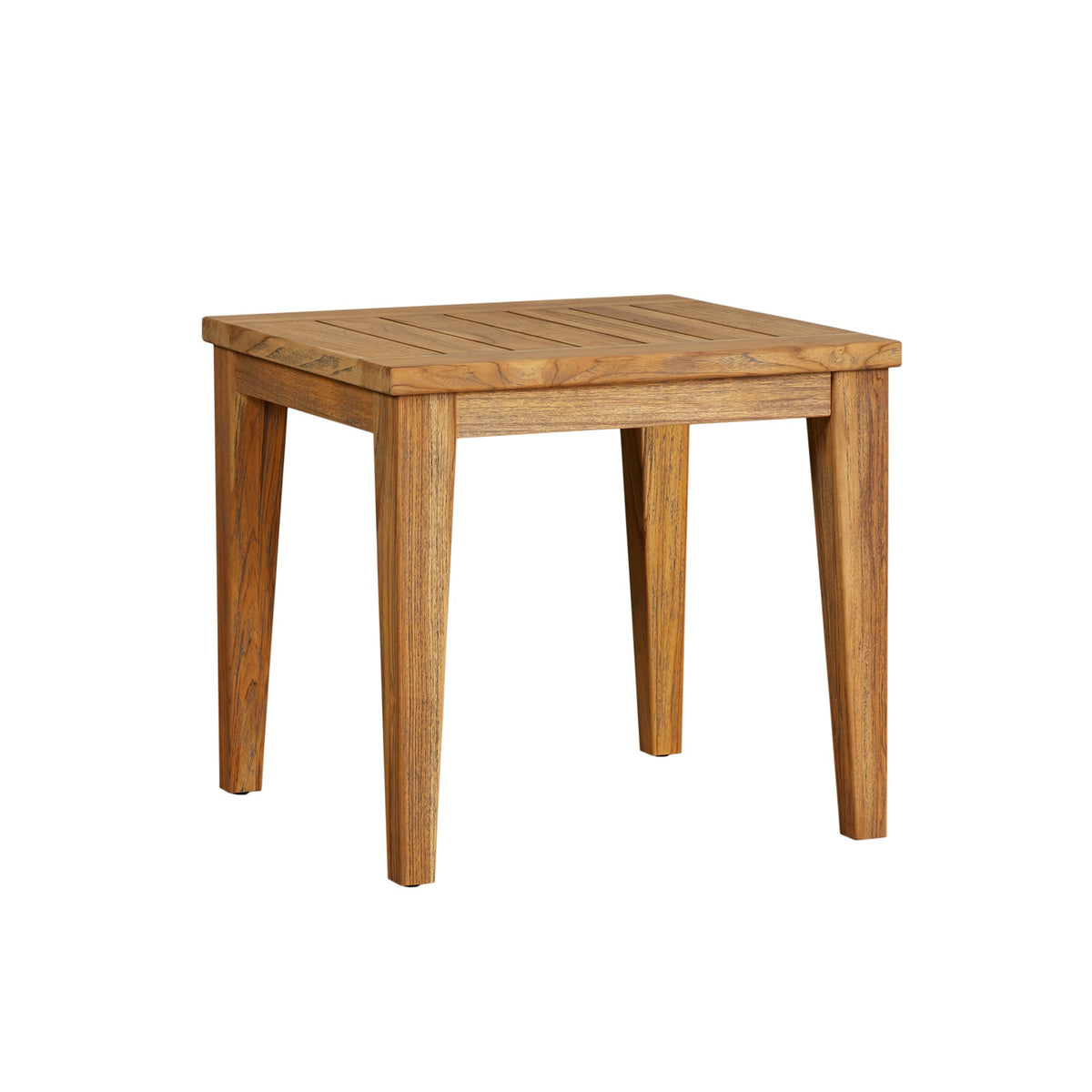 Lloyd Flanders Teak 24" Square Tapered Leg End Table