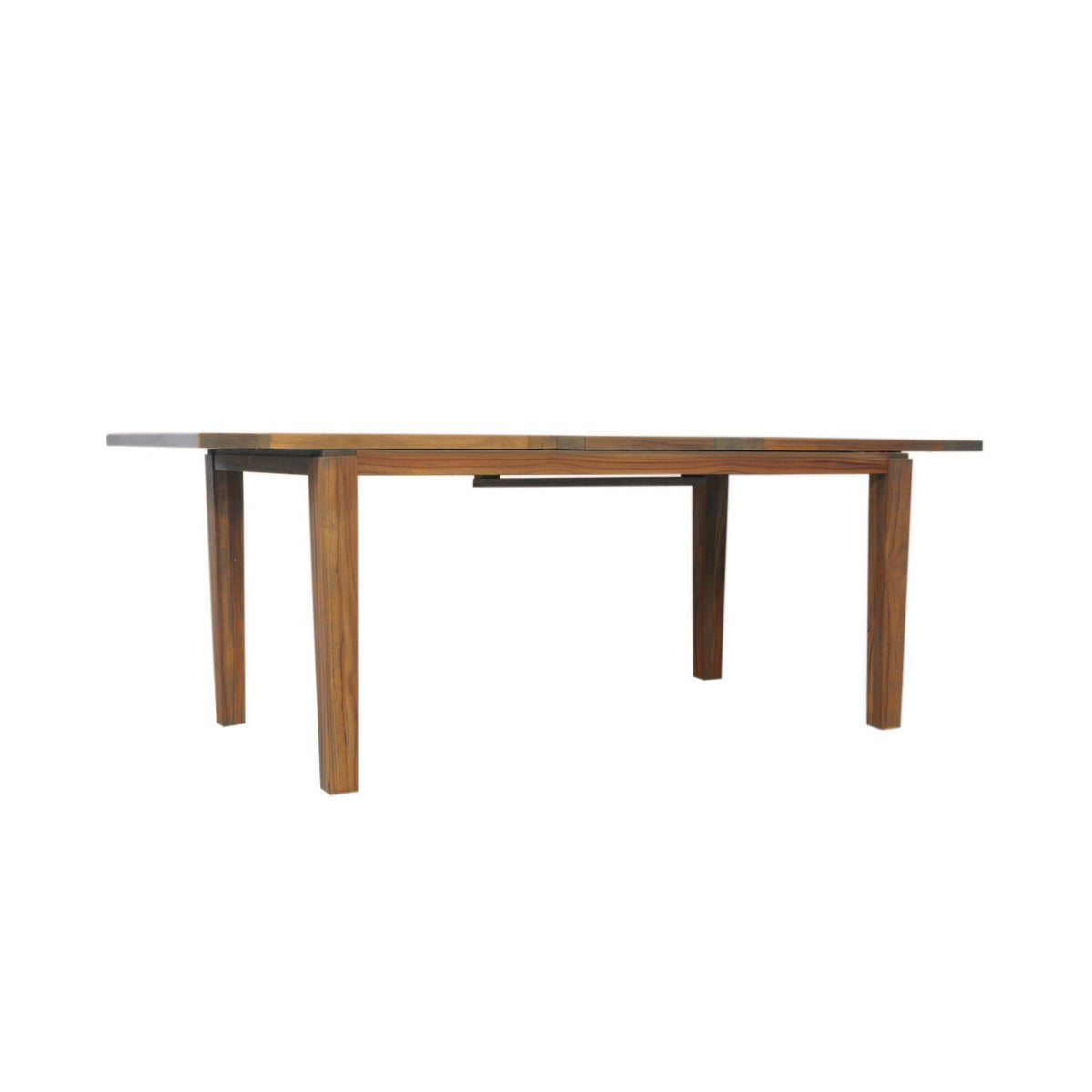 Lloyd Flanders Teak 63-84" Butterfly Leaf Umbrella Dining Table