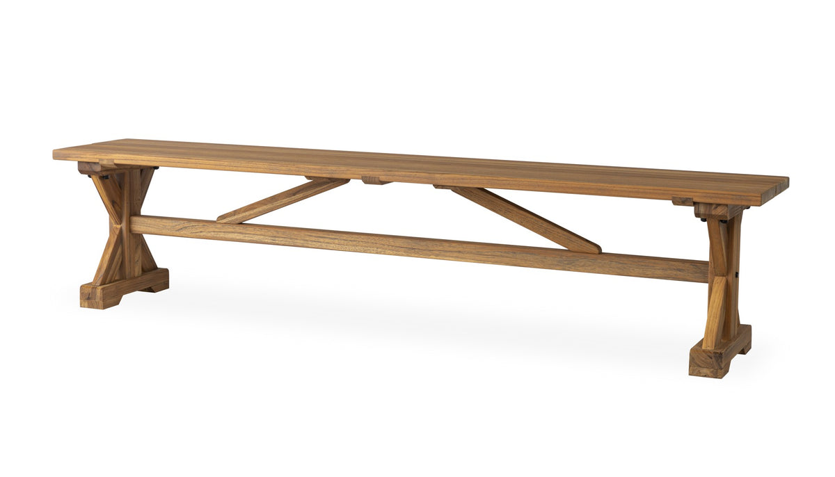 Lloyd Flanders Teak 79" Dining Bench