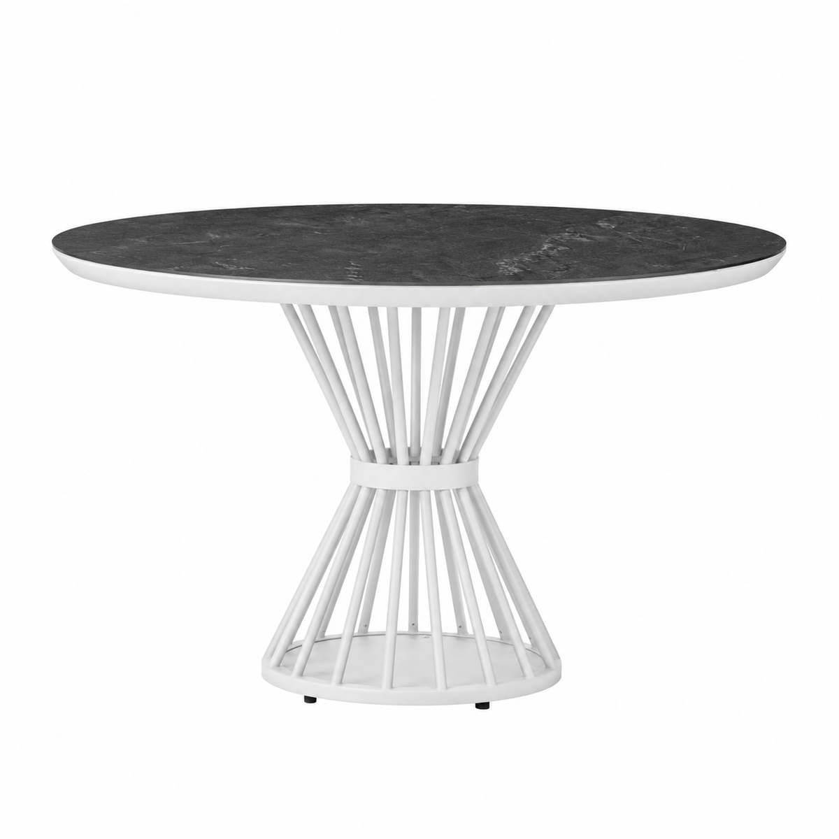 Lloyd Flanders Universal Accessories 47" Round Dining Table — White / Graphite Gray — visual preview
